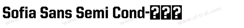 Sofia Sans Semi Cond字体转换